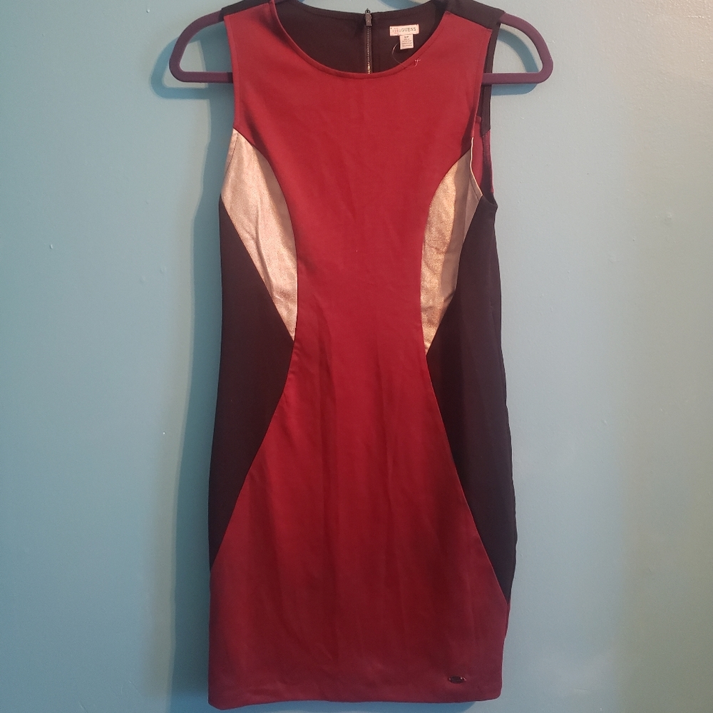 Guess Burgundy Bodycon Dress